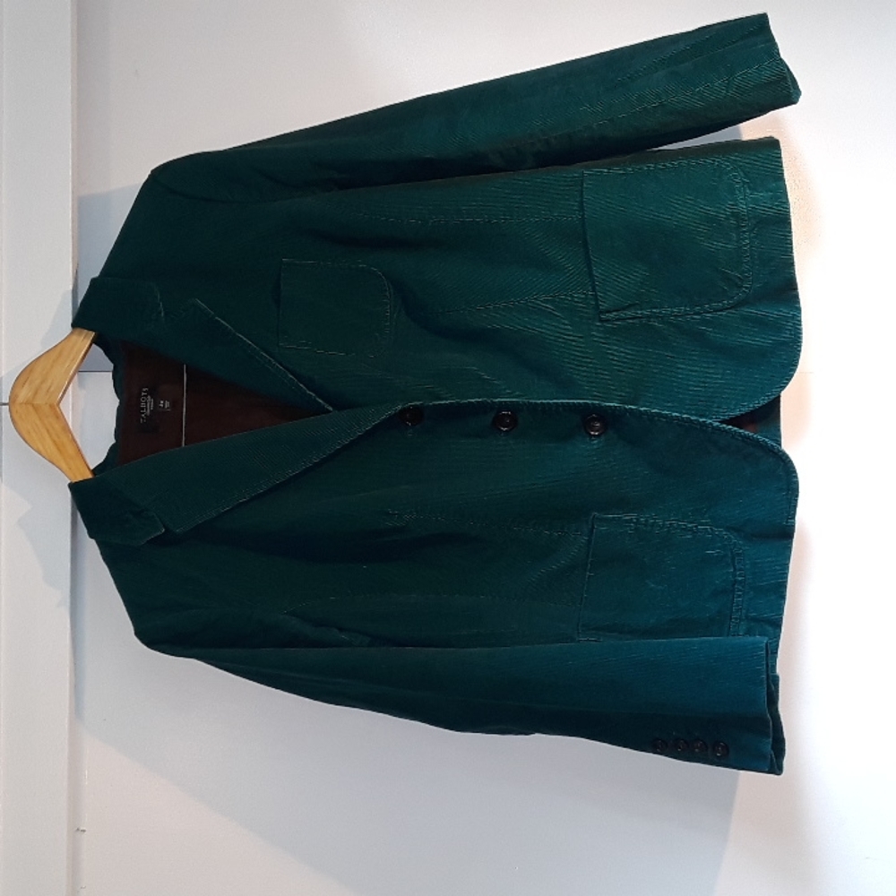 Talbots Corduroy Blazer Jacket Green 14W